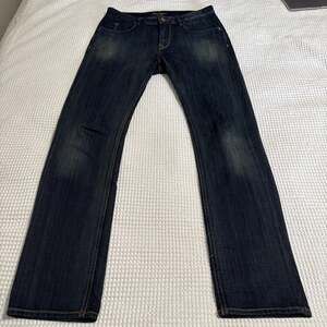 Robert Graham Slim Jim Fit Orion Wash Dark Denim Jeans 100% Cotton Mens 34x34
